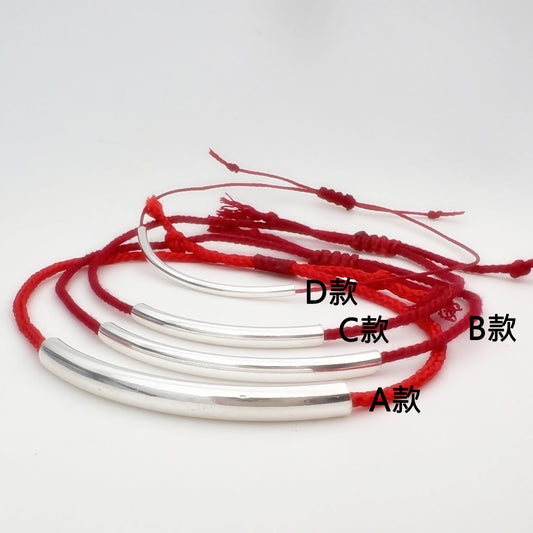 幸運紅繩x925銀手繩-4款-手圍15~20cm-輕鬆收放-方便穿戴
