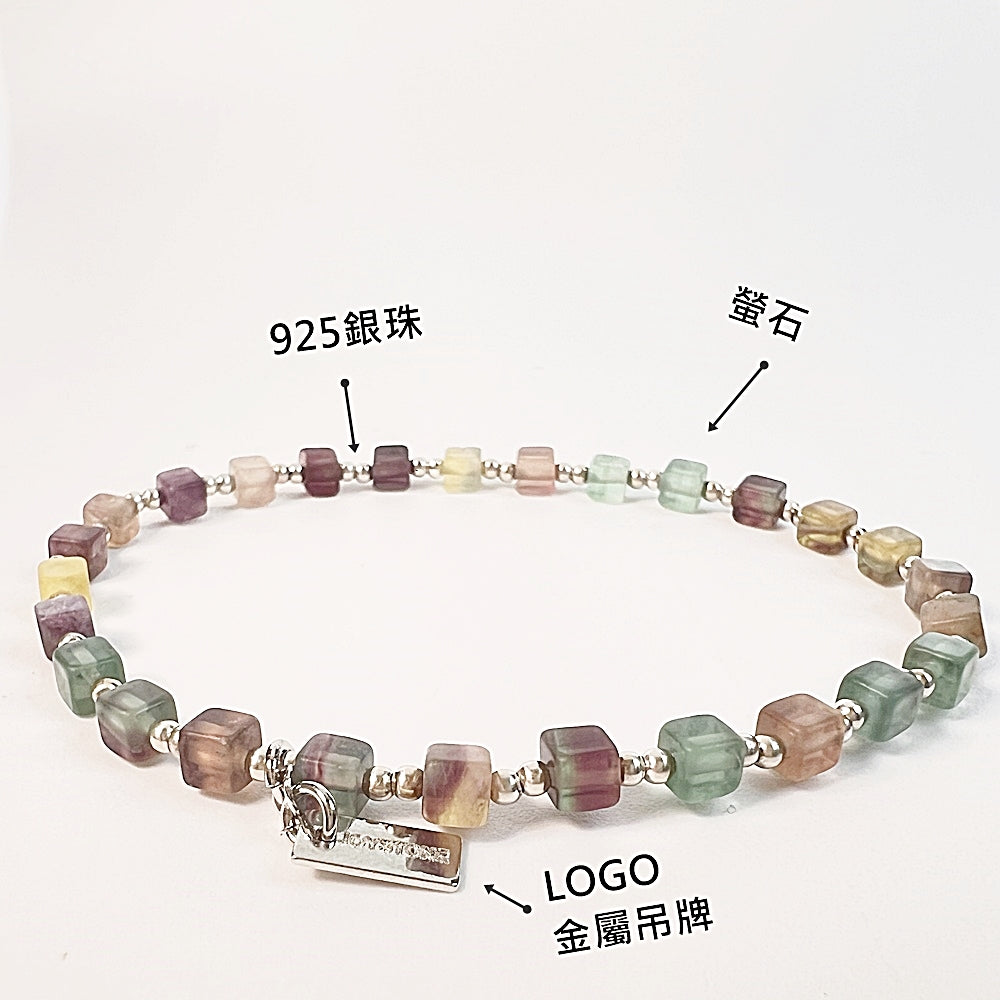 925銀珠x天然石手串-網絡石-粉晶-紫羅蘭-螢石-水晶-純銀手環手鍊手串-彈性手圍-15-17cm-寬約4mm