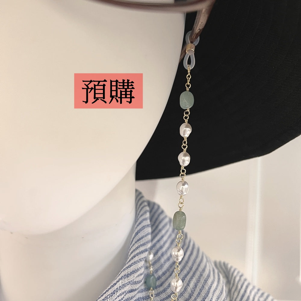 多用途仿珍珠中長鍊-項鍊-眼鏡鍊-藍芽耳機鍊-口罩鍊